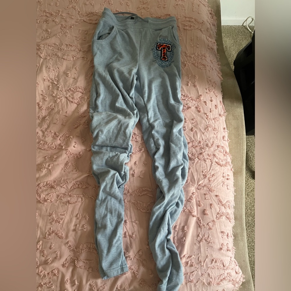 Stacked sweat pants